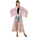 Pink Madras Plaid Maxi Kimono View1