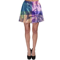 Purple Tropical Pattern Skater Skirt by designsbymallika