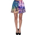 Purple Tropical Pattern Skater Skirt View1