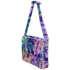 Purple Tropical Pattern Cross Body Office Bag by designsbymallika