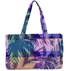 Purple Tropical Pattern Canvas Work Bag by designsbymallika