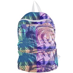 Purple Tropical Pattern Foldable Lightweight Backpack by designsbymallika