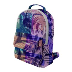 Purple Tropical Pattern Flap Pocket Backpack (large) by designsbymallika