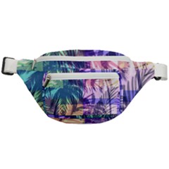 Purple Tropical Pattern Fanny Pack by designsbymallika