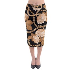 Offwhite Chain Pattern Midi Pencil Skirt by designsbymallika