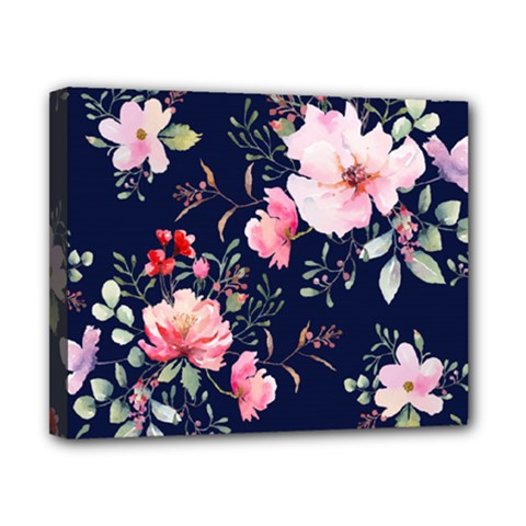 Printed Floral Pattern Canvas 10  X 8  (stretched) by designsbymallika