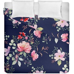 Printed Floral Pattern Duvet Cover Double Side (king Size) by designsbymallika