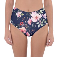 Printed Floral Pattern Reversible High-waist Bikini Bottoms by designsbymallika