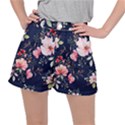 Printed Floral Pattern Ripstop Shorts View1