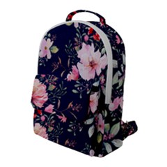 Printed Floral Pattern Flap Pocket Backpack (large) by designsbymallika