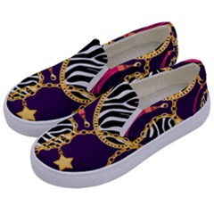 Chain Pattern  Kids  Canvas Slip Ons by designsbymallika