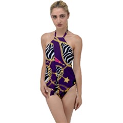 Chain Pattern  Go With The Flow One Piece Swimsuit by designsbymallika