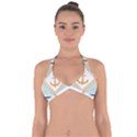 Chain Pattern Blue 6 Halter Neck Bikini Top View1