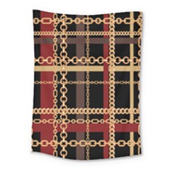 Red Black Checks Medium Tapestry