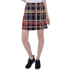 Red Black Checks Tennis Skirt by designsbymallika