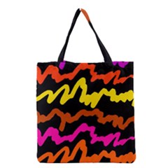 Multicolored Scribble Abstract Pattern Grocery Tote Bag