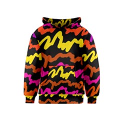 Multicolored Scribble Abstract Pattern Kids  Pullover Hoodie by dflcprintsclothing