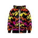 Multicolored Scribble Abstract Pattern Kids  Zipper Hoodie View1