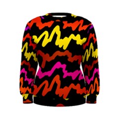 Multicolored Scribble Abstract Pattern Women s Sweatshirt by dflcprintsclothing