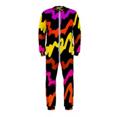 Multicolored Scribble Abstract Pattern Onepiece Jumpsuit (kids) by dflcprintsclothing