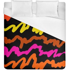 Multicolored Scribble Abstract Pattern Duvet Cover (king Size) by dflcprintsclothing