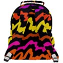 Multicolored Scribble Abstract Pattern Rounded Multi Pocket Backpack View3