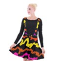 Multicolored Scribble Abstract Pattern Suspender Skater Skirt View1