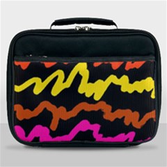 Multicolored Scribble Abstract Pattern Lunch Bag by dflcprintsclothing