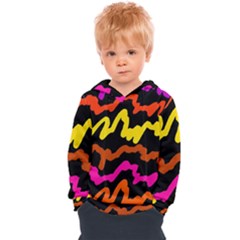 Multicolored Scribble Abstract Pattern Kids  Overhead Hoodie by dflcprintsclothing