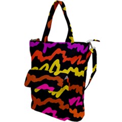 Multicolored Scribble Abstract Pattern Shoulder Tote Bag