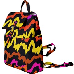 Multicolored Scribble Abstract Pattern Buckle Everyday Backpack by dflcprintsclothing