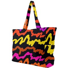 Multicolored Scribble Abstract Pattern Simple Shoulder Bag by dflcprintsclothing