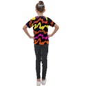 Multicolored Scribble Abstract Pattern Kids  Mesh Piece Tee View2