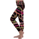 Checks Chain Pattern Kids  Lightweight Velour Classic Yoga Leggings View2