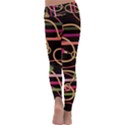 Checks Chain Pattern Kids  Lightweight Velour Classic Yoga Leggings View4