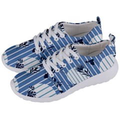 Stripes Blue White Men s Lightweight Sports Shoes by designsbymallika