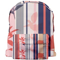 Stripies Orange Floral Pattern Giant Full Print Backpack