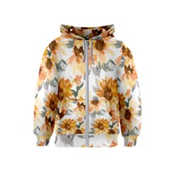 Sunflowers Kids  Zipper Hoodie