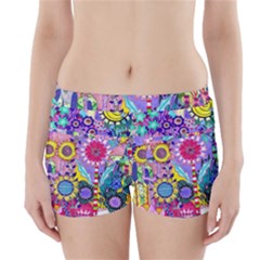 Double Sunflower Abstract Boyleg Bikini Wrap Bottoms by okhismakingart