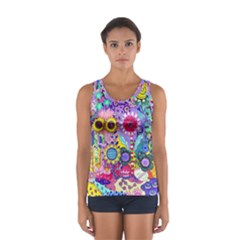 Double Sunflower Abstract Sport Tank Top  by okhismakingart