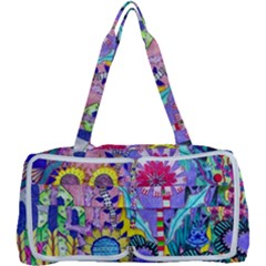 Double Sunflower Abstract Multi Function Bag by okhismakingart