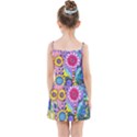 Double Sunflower Abstract Kids  Summer Sun Dress View2