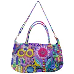 Double Sunflower Abstract Removal Strap Handbag by okhismakingart