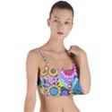 Double Sunflower Abstract Layered Top Bikini Top  View1