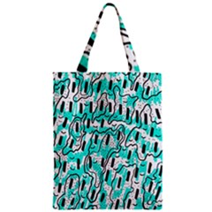 Doodle Art Minimal Drawing Pen Zipper Classic Tote Bag