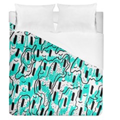 Doodle Art Minimal Drawing Pen Duvet Cover (queen Size)