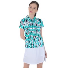 Doodle Art Minimal Drawing Pen Women s Polo Tee