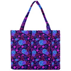 Backgroung Rose Purple Wallpaper Mini Tote Bag