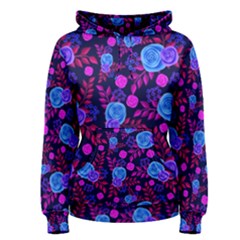 Backgroung Rose Purple Wallpaper Women s Pullover Hoodie