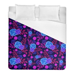 Backgroung Rose Purple Wallpaper Duvet Cover (full/ Double Size)